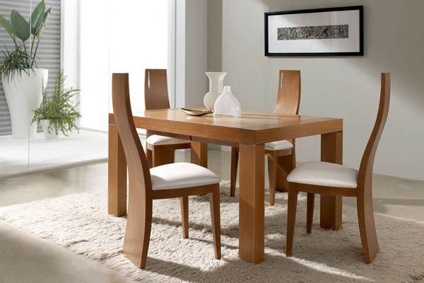 mesa de comedor de madera maciza con sillas altas a juego colores de madera y tapizado a elegir - Mesas De Comedor De Madera mesa de comedor de madera maciza con sillas altas a juego colores de madera y tapizado a elegir - Mesas De Comedor De Madera