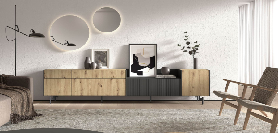 MUEBLE COMEDOR 274cm CON ESPEJOS OPCIONALES